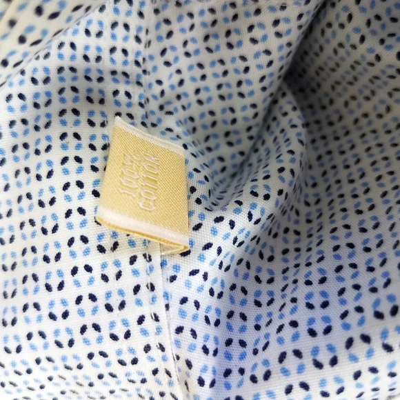 Michael Kors Blue Geometric Abstract Print Button Up Long Sleeve Dress Shirt - Picture 9 of 9